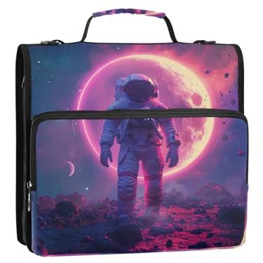 Imagem de Astronauta Alien Planet fichário com zíper, fichário de escritório, fichários escolares para ensino médio