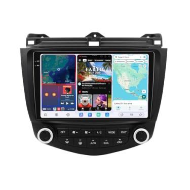 Imagem de JOYING Rádio automotivo para Honda Accord 7th 2003-2007, tela sensível ao toque QLED 2K de 10,4 polegadas, Android 13, estéreo, 12 GB + 256 GB com CarPlay e Android Auto, navegação GPS, Bluetooth