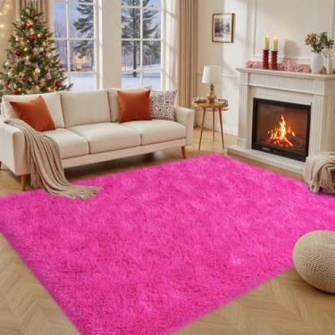 Imagem de Tapete fofo super macio para sala de estar, quarto, grande, confortável, moderno, tapete felpudo para crianças, pelúcia para berçário, sala de aula, decoração de casa, tapete de cabeceira com fundo