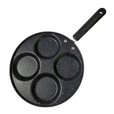 Imagem de Panela de Fritar Ovos 4 Xícaras com Revestimento Antiaderente Aço Cozinhar Forma Redonda e Coração Xícara Utensílios Cozinha