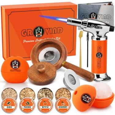 Imagem de Grovind Kit de defumador de uísque, kit de defumador de coquetel com tocha, kit de defumador de bourbon, kit antiquado, kit de infusor de bebidas, presentes de dia dos pais, presentes de uísque