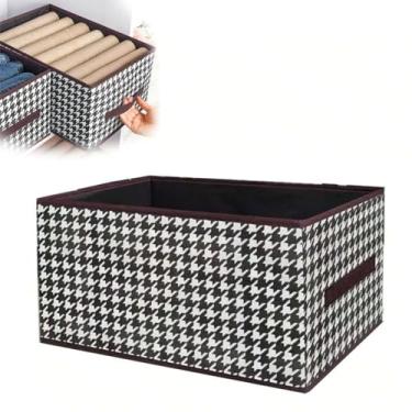 Imagem de 1 UN Caixa de Armazenamento para Gaveta Plegável com Alças Cesto Roupas Multifuncional Organizador Armário Cobertores e Brinquedos Organização Empilhá