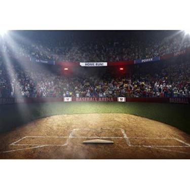 Imagem de YongFoto Cenário de quadra de beisebol de 1,5 x 0,9 m, estádio, campo esportivo, plateia, destaque, fotografia, fundo, para meninos, homens, campeões, campeões, festas de aniversário, decoração de