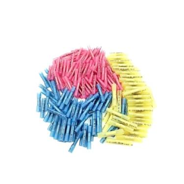 Imagem de ROUPWKWO Conectores de extremidade termorretrátil Terminais de crimpagem isolados Cabo de emenda elétrica Conector de crimpagem 22-16 AWG (BHT1.25, 1000PCS)