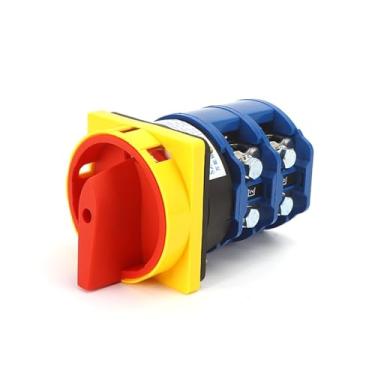 Imagem de SZW26-160A 2GS 88X88mm Painel 2 Posições 2 Polos Comutação Universal Power Cut Off Cadeado Botão Seleção Cam Switch 1 peça