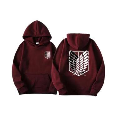 Imagem de Moletom Masculino Attack on Titan Anime Streetwear Harajuku Shingeki N
