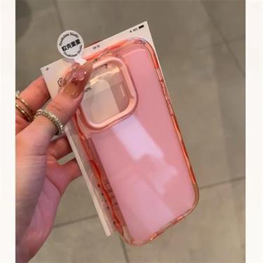 Imagem de HJZSZX Capa de luxo à prova de choque para iPhone 16 Pro, cor Soft Hit, com proteção contra impactos, estética (para iPhone 16 Pro/rosa)