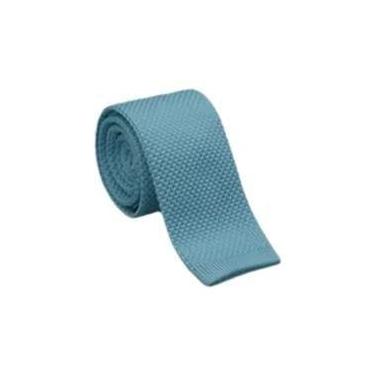 Imagem de Gravata Masculina Slim De Malha Lisa Em Cores Sólidas, Preta E Vermelh