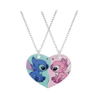 Imagem de Colar De Pingente De Aço Inoxidável Kawaii Stitch Para Casais, Acessór