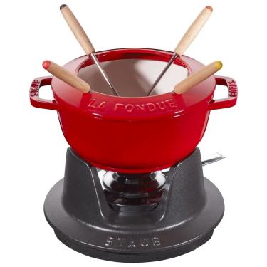 Imagem de CONJUNTO STAUB DE FONDUE EM FERRO FUNDIDO VERMELHO CEREJA 20CM 405119750