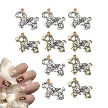 Imagem de Berloques para design de unhas, acessórios de manicure em forma de cavalo - joias de decoração de unhas - para noivas, festas de casamento, eventos especiais, profissionais, amantes de beleza
