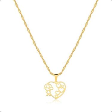 Imagem de Cordão Corrente Ouro 18k 50cm Com Pingente Menino - Dreamfactoryjóias