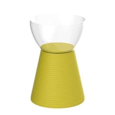 Imagem de Banqueta Sili Im In área Externa E Interna Policarbonato Incolor E Limão 44,4 Cm (altura)