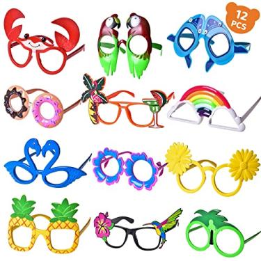 Imagem de Divertido Little Toys - 12 peças de óculos de festa Luau, óculos havaianos engraçados para festas de verão, lembrancinhas de festa infantil