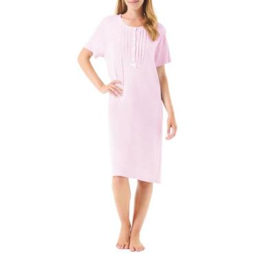 Imagem de Camisola Franzida Manga Curta - Lohe, Rosa, XG