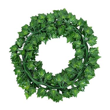 Imagem de 12 Pacotes de Guirlanda Ivy Artificial Vinha Folhas Verdura Falsa Plantas Pendentes para Decoração Casamento Festa Casa Jardim Parede Frescor Interior
