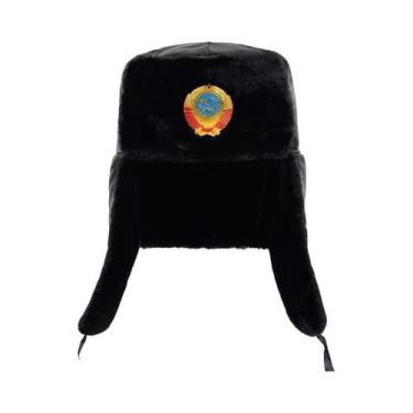 Imagem de Chapéu Bomber Ushanka Masculino De Inverno Com Orelhas De Pele Sintéti