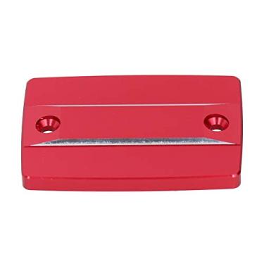 Imagem de Keenso Tampa do Reservatório de Fluido de Freio, Tampa de Substituição Direta Em Liga de Alumínio CNC Com 4 Opções de Cores, para MT07 MT09 MT10 MT03 MT01 FZ6 FZ8 FZ1 XJR1300 XT1200Z (vermelho)