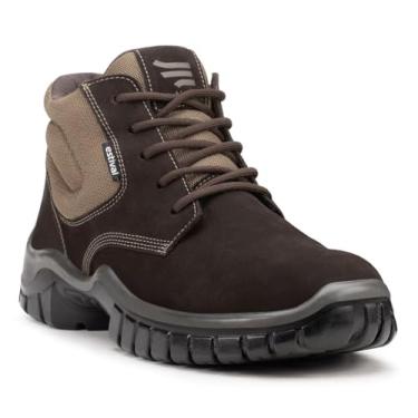 Imagem de Bota Botina Work EstivalSegurança Couro Sapato Trabalho Biqueira Composite Wo1005 CA 42553 WO10053S1 (Marrom, BR, Adulto, Numérico, 39)