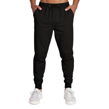 Imagem de Calça Masculina Moletom Flanelada Slim Bolsos Cordão Algodão-Masculino