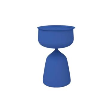 Imagem de KEG801302 Bandeja de mesa lateral, mesa de centro, aparador de sofá, mesa pequena para café com leite, chá, cafeteria, vermelho/azul/branco/preto, mesa de centro pequena (azul)