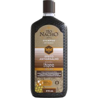 Imagem de Shampoo Antiqueda Antigrisalho Tio Nacho Henna Egípcia 415ml  Fortalec