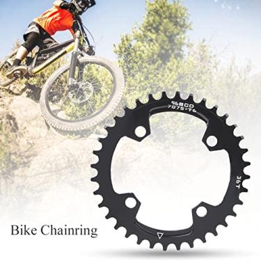 Imagem de Naroote 96BCD Mountain Bike Estreita Larga Coroa Preta para Reparo e Substituição de Alta Resistência, para Ciclistas de Montanha Profissionais, Feita de Liga de Alumínio, 1 X Coroa de Bicicleta (36T)