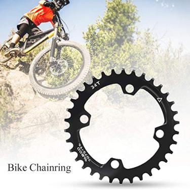 Imagem de Naroote 96BCD Mountain Bike Estreita Larga Coroa Preta para Reparo e Substituição de Alta Resistência, para Ciclistas de Montanha Profissionais, Feita de Liga de Alumínio, 1 X Coroa de Bicicleta (34T)