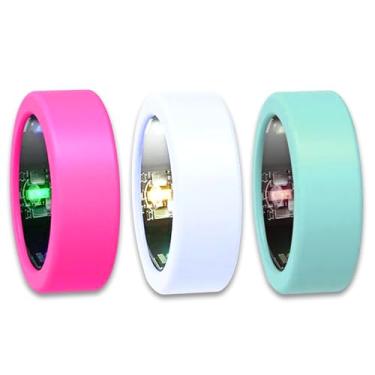 Imagem de Pacote com 3 capas de anel de substituição para anel Oura Gen 4, Oura Ring Gen3, Galaxy Ring, anel ultrahumano, anel protetor de anel de silicone elástico anti-riscos para malhar na academia, inclui