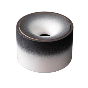 Imagem de Porta-cinzas Cinzeiro de cerâmica com gradiente cor e tampa tipo funil, mesa, toque fosco