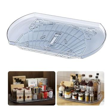 Imagem de 1 Pacote Organizador Lazy Susan Giratório 360 Graus Rotativo Rack de Especiarias para Armário Mesa Superior Geladeira Organizadores Cozinha e Armazena