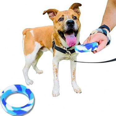 Imagem de Sweet Paws Anéis de dentição grossos para cães, pulseira de silicone de grau alimentício, brinquedos de mastigar para filhotes grandes, anel durável para cães médios e grandes, mastigável para