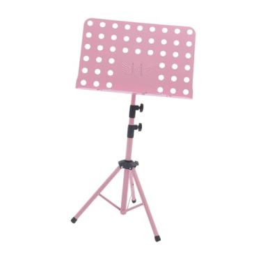 Imagem de YIJU Suporte de partitura com altura ajustável, porta-notas para coros e instrumentos musicais, Rosa
