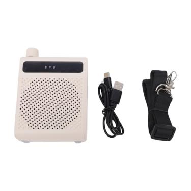 Imagem de SPYMINNPOO Amplificador de Voz Portátil, Amplificador de Microfone Sem Fio Com Bateria de 25 Horas para Guias Turísticos de Professores (Branco)