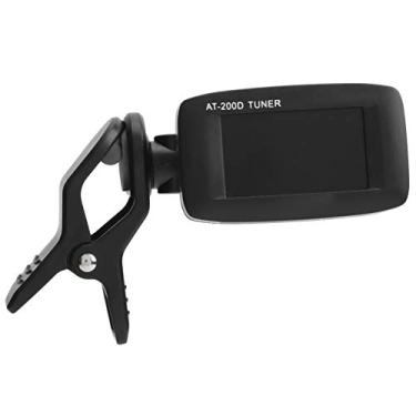 Imagem de Acouto Afinador de Guitarra Digital Com Display Giratório de 360 ​​graus para Guitarra, Baixo, Ukulele - Fácil de Usar, Portátil e Eficiente AT-200 (Preto)