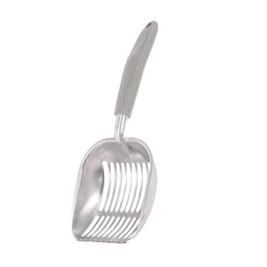 Imagem de Colher de Areia para Gato oca Liga Alumínio com Peneira e Cabeça Longa Cocô Pet Suprimentos Limpeza Ferramentas