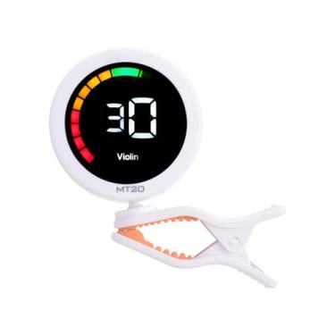 Imagem de Aoresac Afinador de Guitarra Giratório 360 Graus, Display Colorido, Fácil de Usar, para Músicos Violino Baixo Elétrico Acústico, Material ABS (Branca)