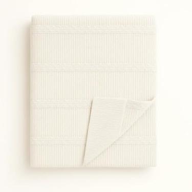 Imagem de Tapete de Algodão Moderno para Sala, 1,40m x 2,00m, Listras Elegantes nas Cores Cru e Preto(Cru)