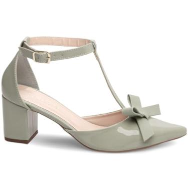 Imagem de Sapato Scarpin Verniz Verde/Napa Verde Salto Grosso com 6,5 cm de Altura, Torricell@ REF.: 682H (BR, Adulto, Numérico, 35)