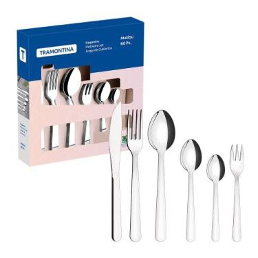 Imagem de Jogo de Talheres 60 Peças Tramontina Malibu 23799017 Inox, Único