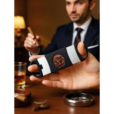 Imagem de Conjunto de cortadores de charutos (pacote com 4) - Anel ampliado de 65 anéis, serve para quase charutos, preto