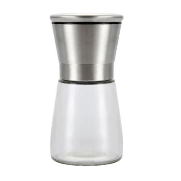 Imagem de Moedor Manual de Temperos Pimenta Sal com Tampa de Inox 14cm