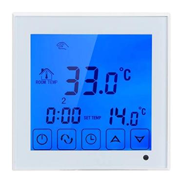Imagem de AYNEFY Termostato de Aquecimento de Piso Elétrico, Tela Grande, Controlador de Temperatura LCD para de Aquecimento Interno, 200 240V 5 95°F, Aparelhos Vivos