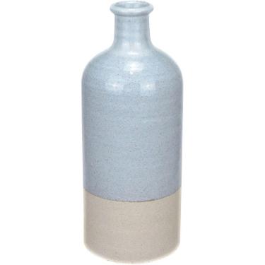 Imagem de Vaso Decorativo Enfeite Casa Aparador Garrafa Home&co Cerâmica 30x12x12cm Cinza