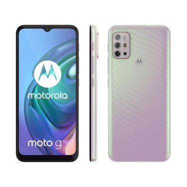Imagem de Smartphone Motorola Moto G10 64GB Branco Floral 4G 4GB RAM Tela 6,5 Câ