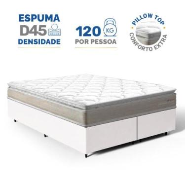 Imagem de Cama Box com Colchão de Espuma D45 Pillow Top Ortopédico Domo Queen 15