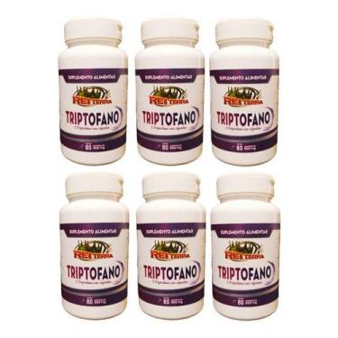 Imagem de Kit 6 LTriptofano 500mg 60 Cápsulas - Rei terra, Sem sabor
