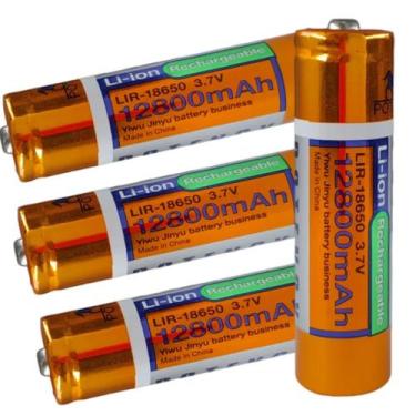 Imagem de 4 Baterias Recarregáveis 18650 12800mAh 3.7V Alta Potência Lanterna Tá