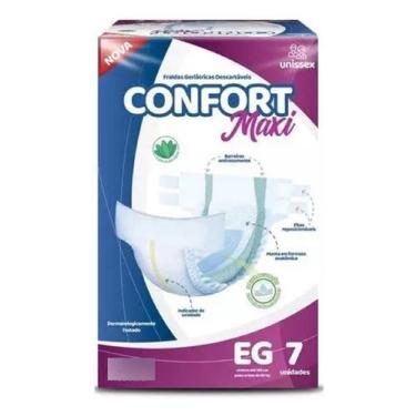 Imagem de Fralda Geriátrica Confort Maxi EG 7 Unidades  Incontinência Urinária -