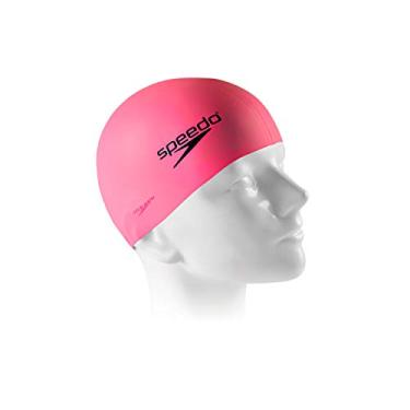 Imagem de Touca de Natação, Speedo, Flat Cap, Silicone Resistente com Encaixe Confortável,Tamanho Único - Rosa Claro